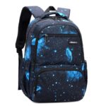 Charming Natural Fish Grade Boy Printing Elementary School Students' Schoolbags - Dark Blue Space Two-Piece Set